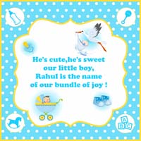 Baby boy naming / first birthday party supplies party kits