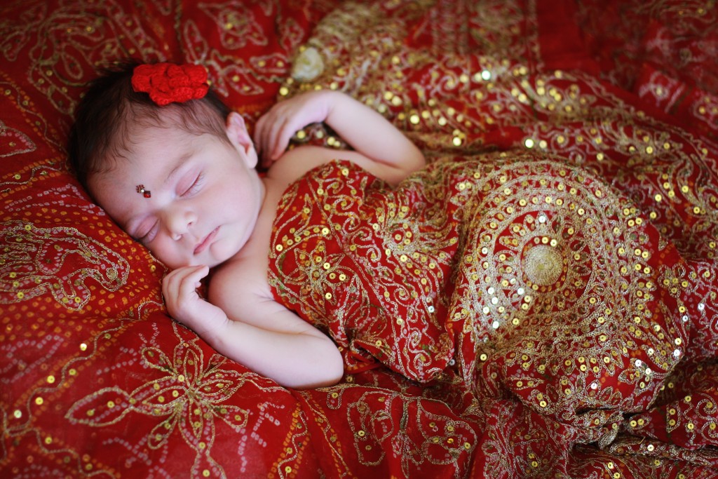 Baby in Grandma's Sari