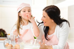 Mother and Daughter Baking time