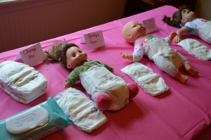 Blindfolded Diaper Changing - Baby shower games