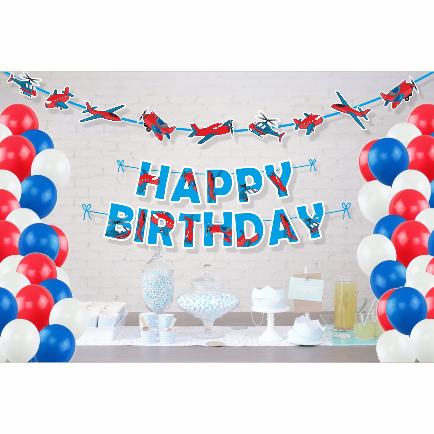 Aeroplane Theme Birthday Party Decoration Supplies party kits