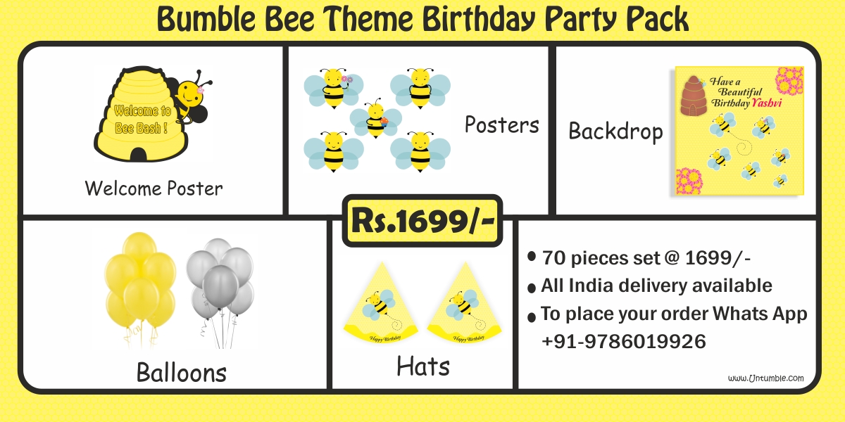 Bumble Bee theme birthday party supplies party kits