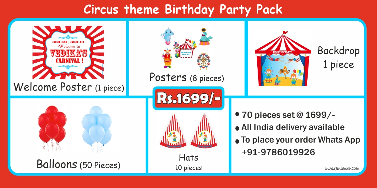 Circus Theme Birthday Party Supplies party kits