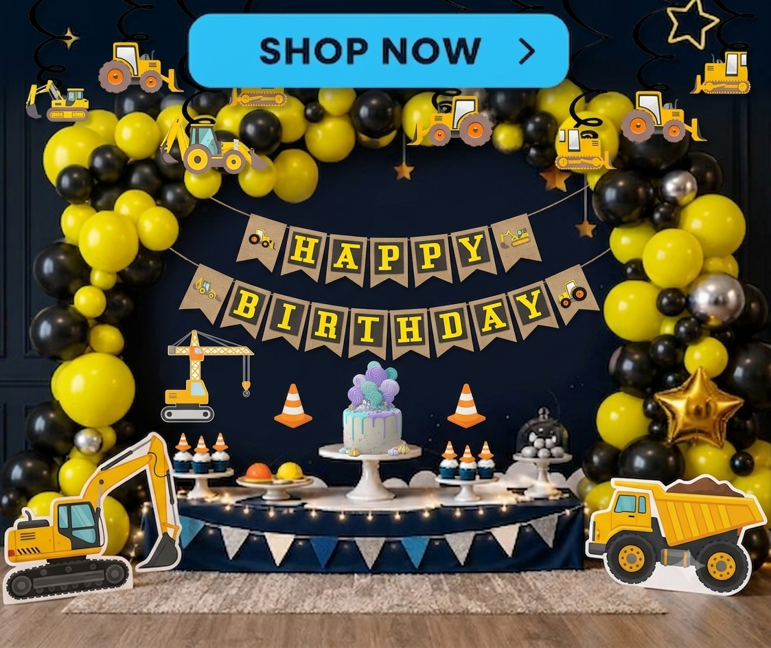 Construction theme birthday party supplies party kits
