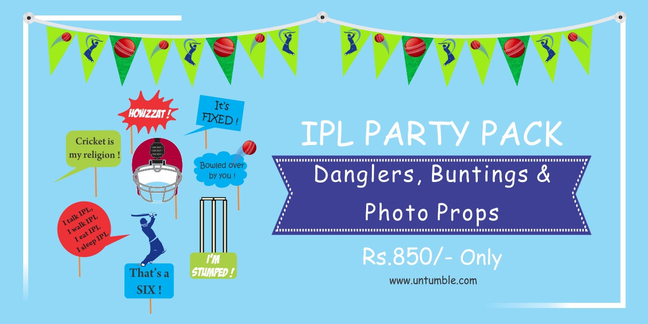 Cricket theme decor | IPL Theme Birthday Supplies party kits