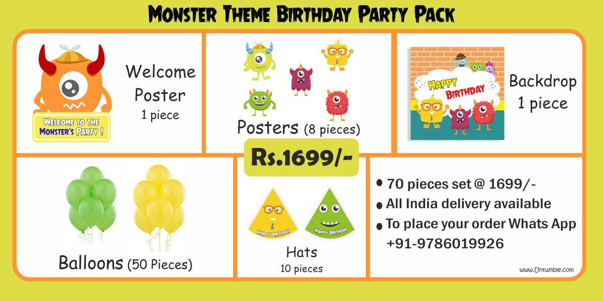 Monster Theme Party Supplies party kits