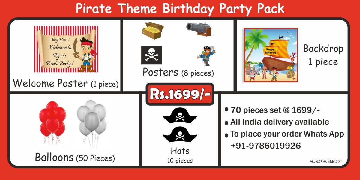 Pirate theme party supplies party kits