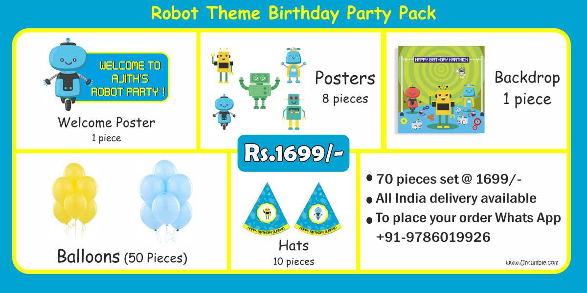 Robot Theme Party Supplies party kits